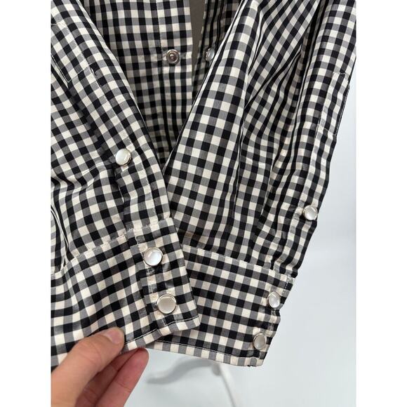 Ralph Lauren Collection Runway 2000 Silk Pearl Snap Button Up Shirt Top Gingham - Picture 16 of 16